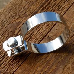 Auspuffhalteschelle, verchromt, "für Auspufftopf SACHS 50er", D=55mm 