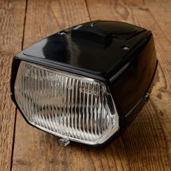 Scheinwerfer Moped, schwarz für Tachoeinbau VDO geeignet, mit Schalter, passend f. viele Mofas 