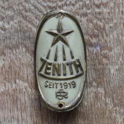 Steuerkopfschild Zenith, 30-50er Jahre, Originalschild aus Sammlungsbestand 