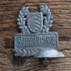 Schutzblechfigur ARSENAL, Alu Druckguss, orig. Altbestand 50er Jahre, Zustand siehe Bild 