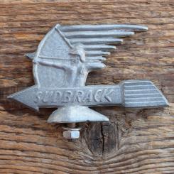 Schutzblechfigur SUDBRACK, Alu Druckguss, orig. Altbestand 30-50er Jahre, Zustand siehe Bild 