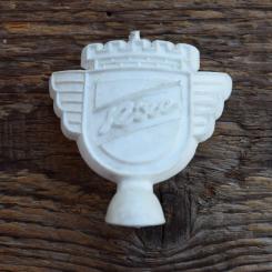 Schutzblechfigur RIXE, Kunststoff, orig. Altbestand 60er Jahre, Zustand siehe Bild 