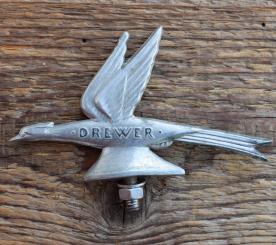 Schutzblechfigur H. DREWER BIELEFELD, Alu Druckguss, orig. Altbestand 30er Jahre, Zustand siehe Bild 