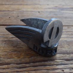 Schutzblechfigur DÜRKOPP, Alu Druckguss, orig. Altbestand 50er Jahre, Zustand siehe Bild 