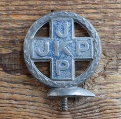 Schutzblechfigur JOSEF KRUSE PADEBORN JKP, Alu Druckguss, orig. Altbestand 30-50er Jahre 