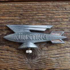 Schutzblechfigur KÜNSTING, Alu Druckguss, orig. Altbestand 50er Jahre, Zustand siehe Bild 