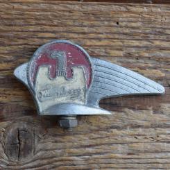 Schutzblechfigur TURMBERG, Alu Druckguss, orig. Altbestand 50er Jahre, Zustand siehe Bild 