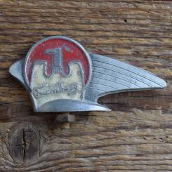 Schutzblechfigur TURMBERG, Alu Druckguss, orig. Altbestand 50er Jahre, Zustand siehe Bild 