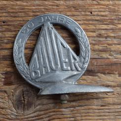 Jubiläumsfigur 50 JAHRE BAUERWERKE, Alu Druckguss, orig. Altbestand 1961, Zustand siehe Bild 