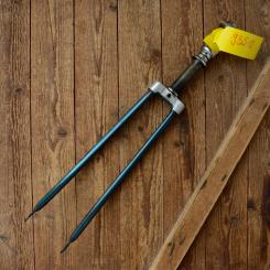 Gabel 28"orig. 50er J. unrestauriert, Schaftlänge 209 mm, Scheidenlänge 395 mm, Weite oben 59 mm, Zustand siehe Bilder  