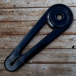 Universeller Kettenkasten Blech, 60er J., Länge c.a. 63,5 cm 