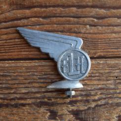 Schutzblechfigur FLH, Alu Druckguss, orig. Altbestand 50er Jahre, Zustand siehe Bild 