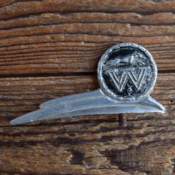 Schutzblechfigur WINDT, Alu Druckguss, orig. Altbestand 50er Jahre, Zustand siehe Bild 