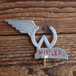 Schutzblechfigur WITTLER, Alu Druckguss, orig. Altbestand 50er Jahre, Zustand siehe Bild 