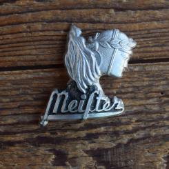 Schutzblechfigur MEISTER, Alu Druckguss, orig. Altbestand 50er Jahre, Zustand siehe Bild 