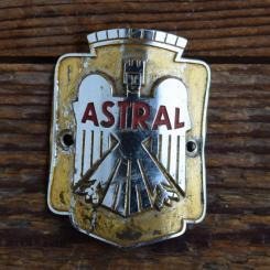 Steuerkopfschild ASTRAL (Victoria), 50er Jahre, Originalschild aus Sammlungsbestand 