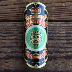Steuerkopfschild TRADE MARK MASTER, 50er Jahre, Originalschild aus Sammlungsbestand 