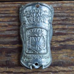 Steuerkopfschild EXPRESS WERKE, 50er Jahre, Originalschild aus Sammlungsbestand 