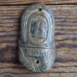 Steuerkopfschild KALKOFF, 50er Jahre, Originalschild aus Sammlungsbestand 