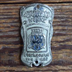 Steuerkopfschild EXPRESS WERKE, 50er Jahre, Originalschild aus Sammlungsbestand 