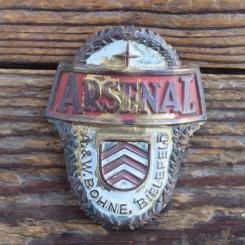 Schutzblechwappen für hinten ARSENAL, 50er Jahre, Originalwappen aus Sammlungsbestand  