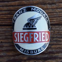 Steuerkopfschild SIEGFRIED, 50er Jahre, Originalschild aus Sammlungsbestand 