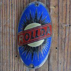 Steuerkopfschild  ROLLDA, 30er Jahre, Originalschild aus Sammlungsbestand 