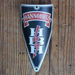 Steuerkopfschild HANNOBLITZ, 50er Jahre, Originalschild aus Sammlungsbestand 