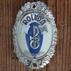 Steuerkopfschild  ROLLDA, 50er Jahre, Originalschild aus Sammlungsbestand 