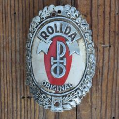 Steuerkopfschild ROLLDA, 50er Jahre, Originalschild aus Sammlungsbestand  