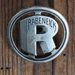 Schutzblechwappen für hinten RABENEICK, 50er Jahre, Originalwappen aus Sammlungsbestand  