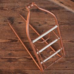 Gepäckträger, orig. 50er Jahre, unbenutzt mit lagerungsbedingter Patina s. Bilder, Breite 14cm, Höhe c.a. 35,5cm 