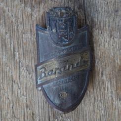Steuerkopfschild BARANDO, 50er Jahre, Originalschild aus Sammlungsbestand 