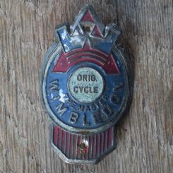 Steuerkopfschild WIMBLEDON, 50er Jahre, Originalschild aus Sammlungsbestand 