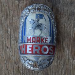 Steuerkopfschild HEROS, 50er Jahre, Originalschild aus Sammlungsbestand 