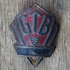 Steuerkopfschild GTB, 50er Jahre, Originalschild aus Sammlungsbestand 
