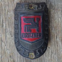 Steuerkopfschild GRITZNER, 50er Jahre, Originalschild aus Sammlungsbestand 