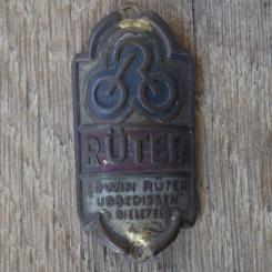Steuerkopfschild RÜTER, 50er Jahre, Originalschild aus Sammlungsbestand 