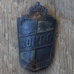 Steuerkopfschild RONDO, 50er Jahre, Originalschild aus Sammlungsbestand 