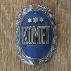 Steuerkopfschild KOMET, 50er Jahre, Originalschild aus Sammlungsbestand 