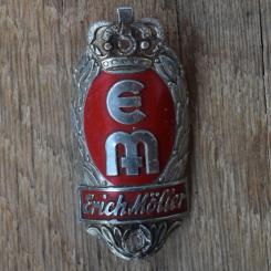 Steuerkopfschild EM ERICH MÖLLER, 50er Jahre, Originalschild aus Sammlungsbestand 