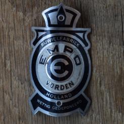 Steuerkopfschild EMPO, 60er Jahre, Originalschild aus Sammlungsbestand 