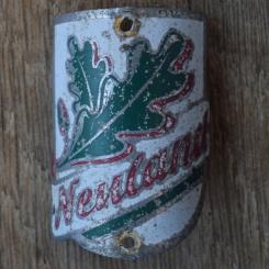 Steuerkopfschild NEULAND, 50er Jahre, Originalschild aus Sammlungsbestand 