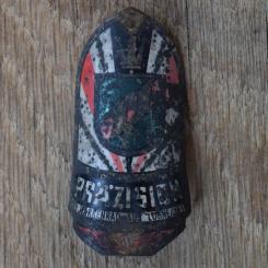 Steuerkopfschild PRÄZISION, 50er Jahre, Originalschild aus Sammlungsbestand 