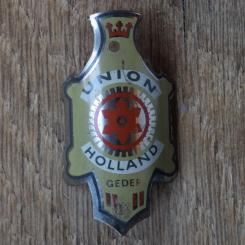 Steuerkopfschild UNION HOLLAND, 60er Jahre, Originalschild aus Sammlungsbestand 