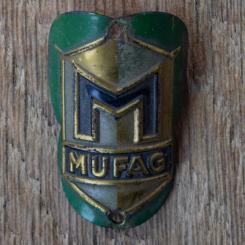 Steuerkopfschild MUFAG, 50er Jahre, Originalschild aus Sammlungsbestand 