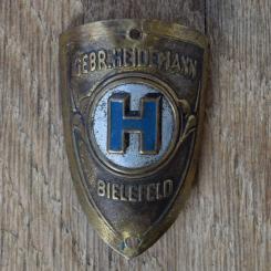 Steuerkopfschild HEIDEMANN, 50er Jahre, Originalschild aus Sammlungsbestand 