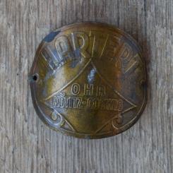 Steuerkopfschild HARTERT, 30er Jahre, Originalschild aus Sammlungsbestand 