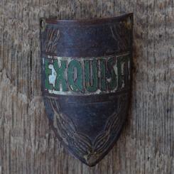 Steuerkopfschild EXQUISIT, 30er Jahre, Originalschild aus Sammlungsbestand 