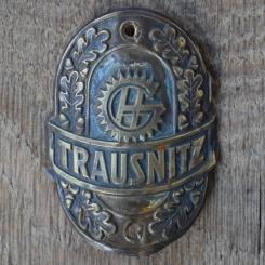 Steuerkopfschild TRAUSNITZ, 50er Jahre, Originalschild aus Sammlungsbestand 